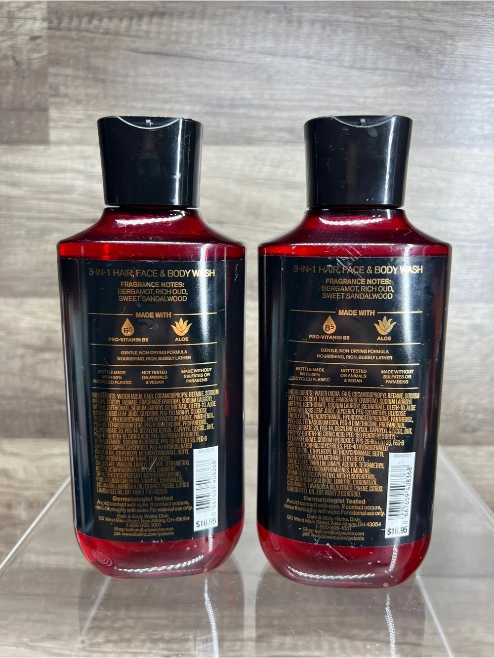 Bath & Body Works Adrenaline 3 in 1 Hair, Face & Body Wash bundle lot of 4